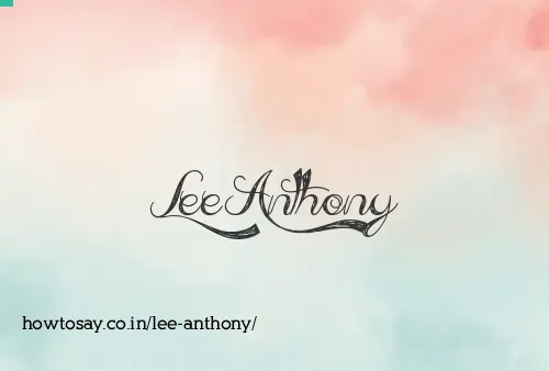 Lee Anthony