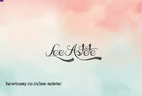 Lee Astete