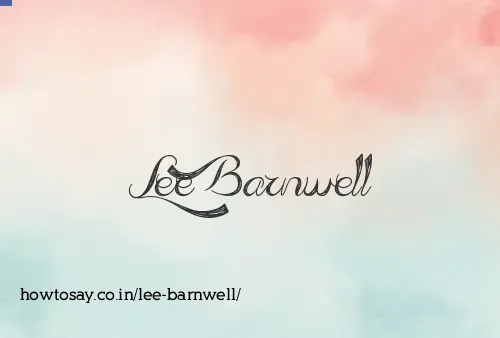 Lee Barnwell