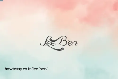 Lee Ben