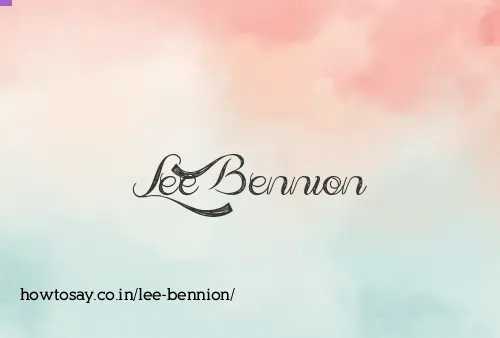 Lee Bennion