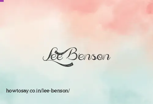 Lee Benson