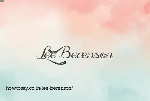 Lee Berenson
