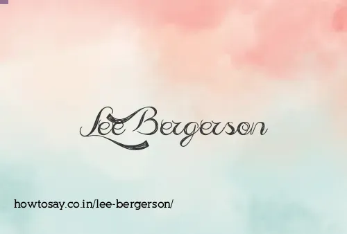 Lee Bergerson