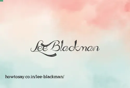 Lee Blackman