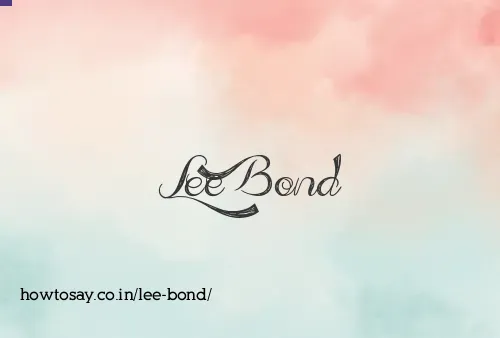 Lee Bond