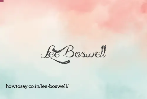 Lee Boswell