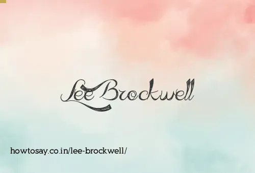 Lee Brockwell