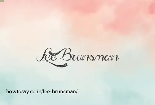Lee Brunsman