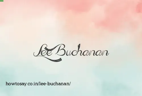 Lee Buchanan
