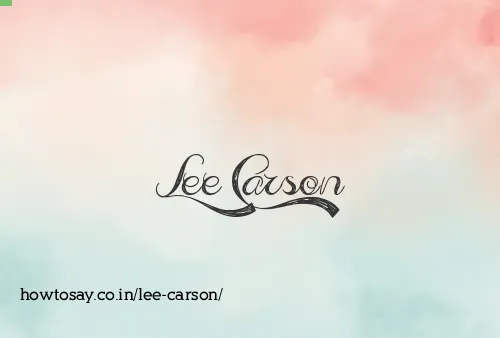 Lee Carson