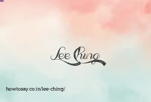 Lee Ching