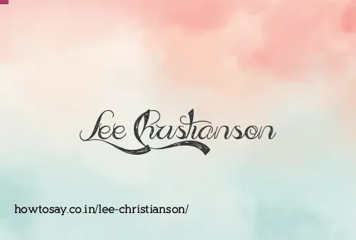 Lee Christianson