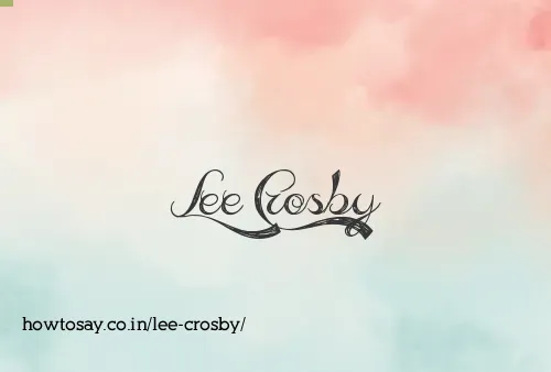 Lee Crosby
