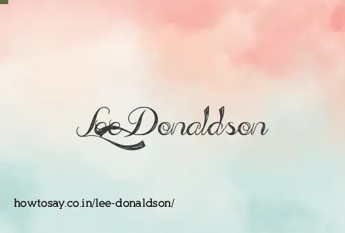 Lee Donaldson