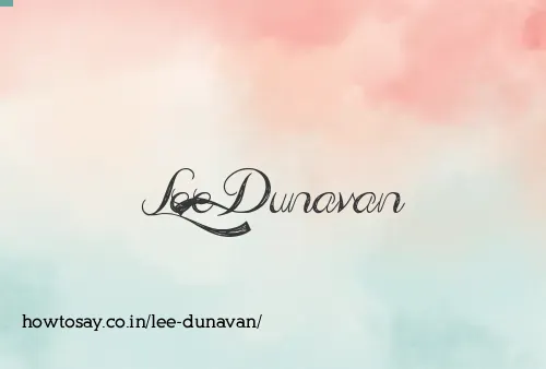 Lee Dunavan
