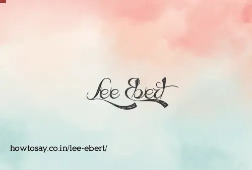 Lee Ebert