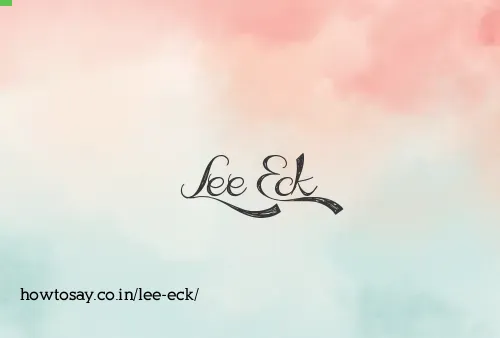 Lee Eck