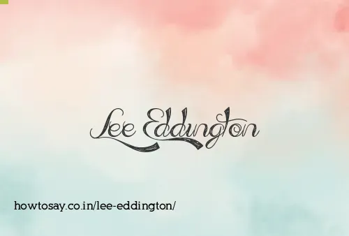 Lee Eddington