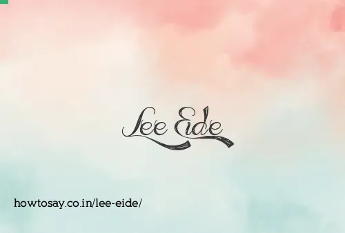 Lee Eide