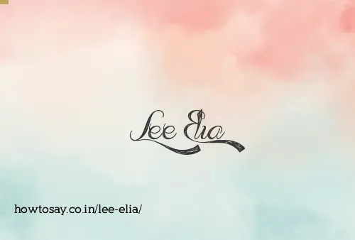 Lee Elia