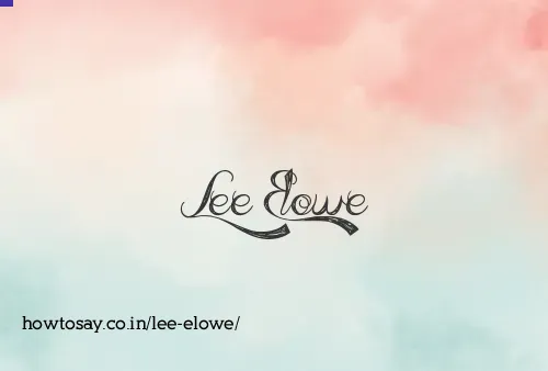 Lee Elowe