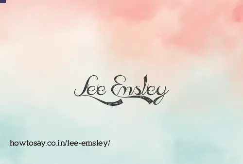 Lee Emsley