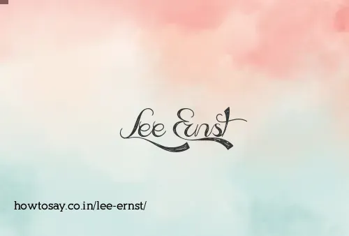 Lee Ernst