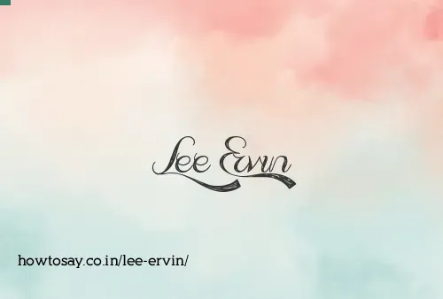 Lee Ervin