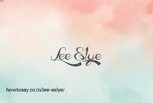 Lee Eslye