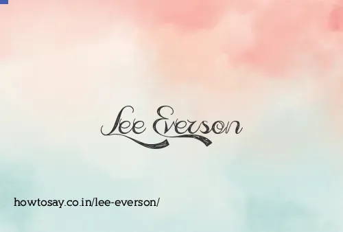 Lee Everson