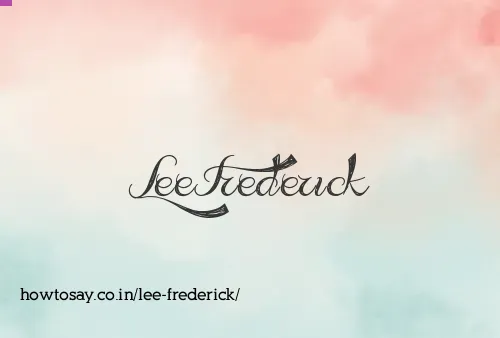 Lee Frederick