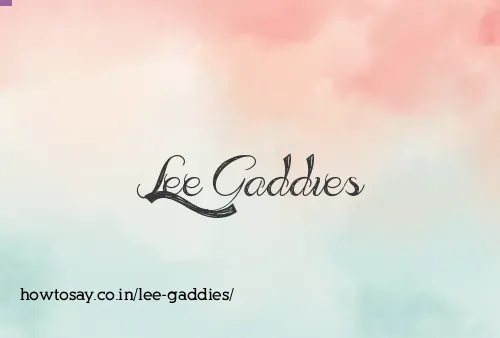 Lee Gaddies