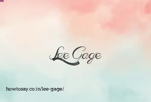 Lee Gage