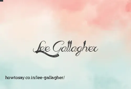 Lee Gallagher