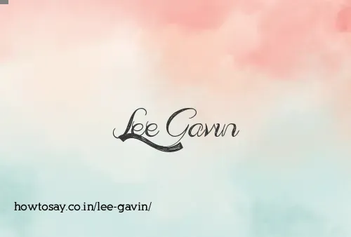 Lee Gavin