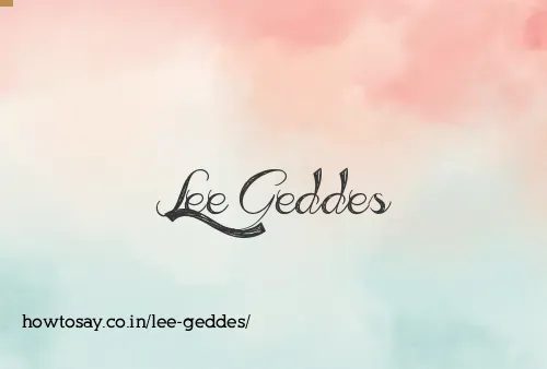 Lee Geddes