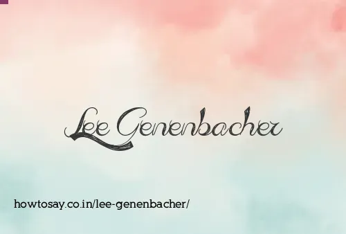 Lee Genenbacher