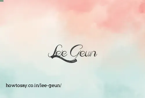 Lee Geun
