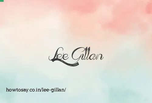 Lee Gillan