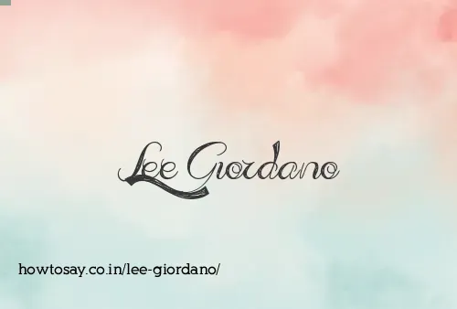 Lee Giordano