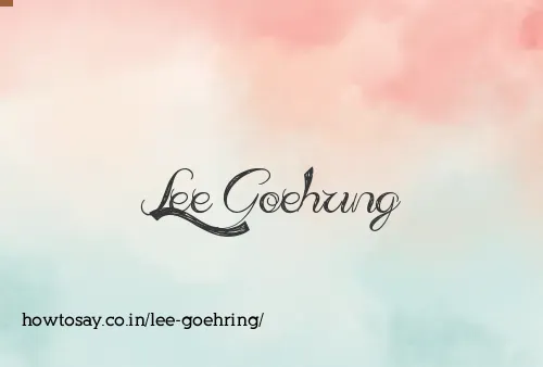 Lee Goehring