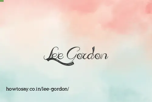 Lee Gordon