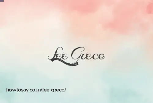 Lee Greco