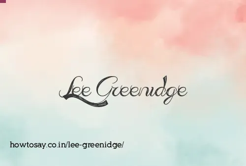 Lee Greenidge