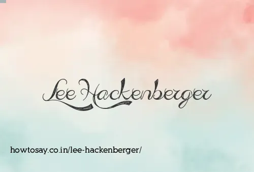 Lee Hackenberger