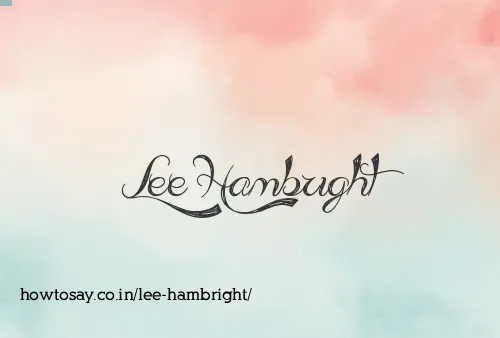 Lee Hambright