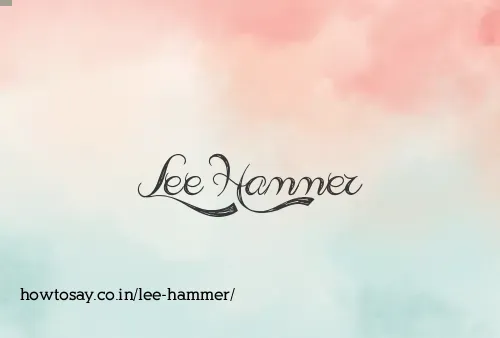 Lee Hammer
