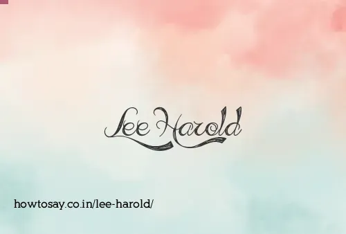 Lee Harold