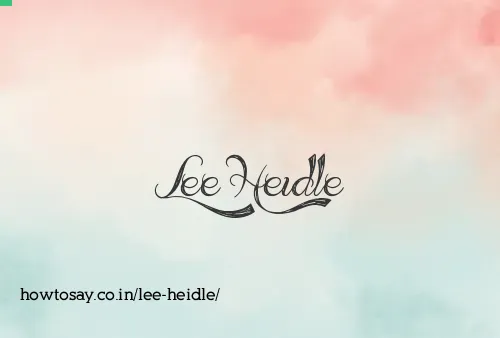 Lee Heidle